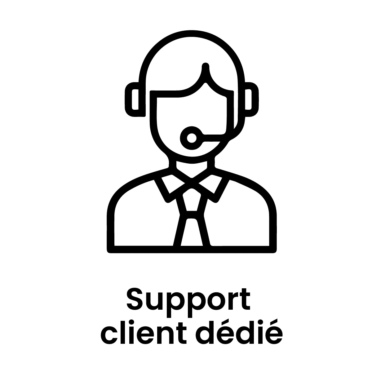 Pictogramme support client dédié 