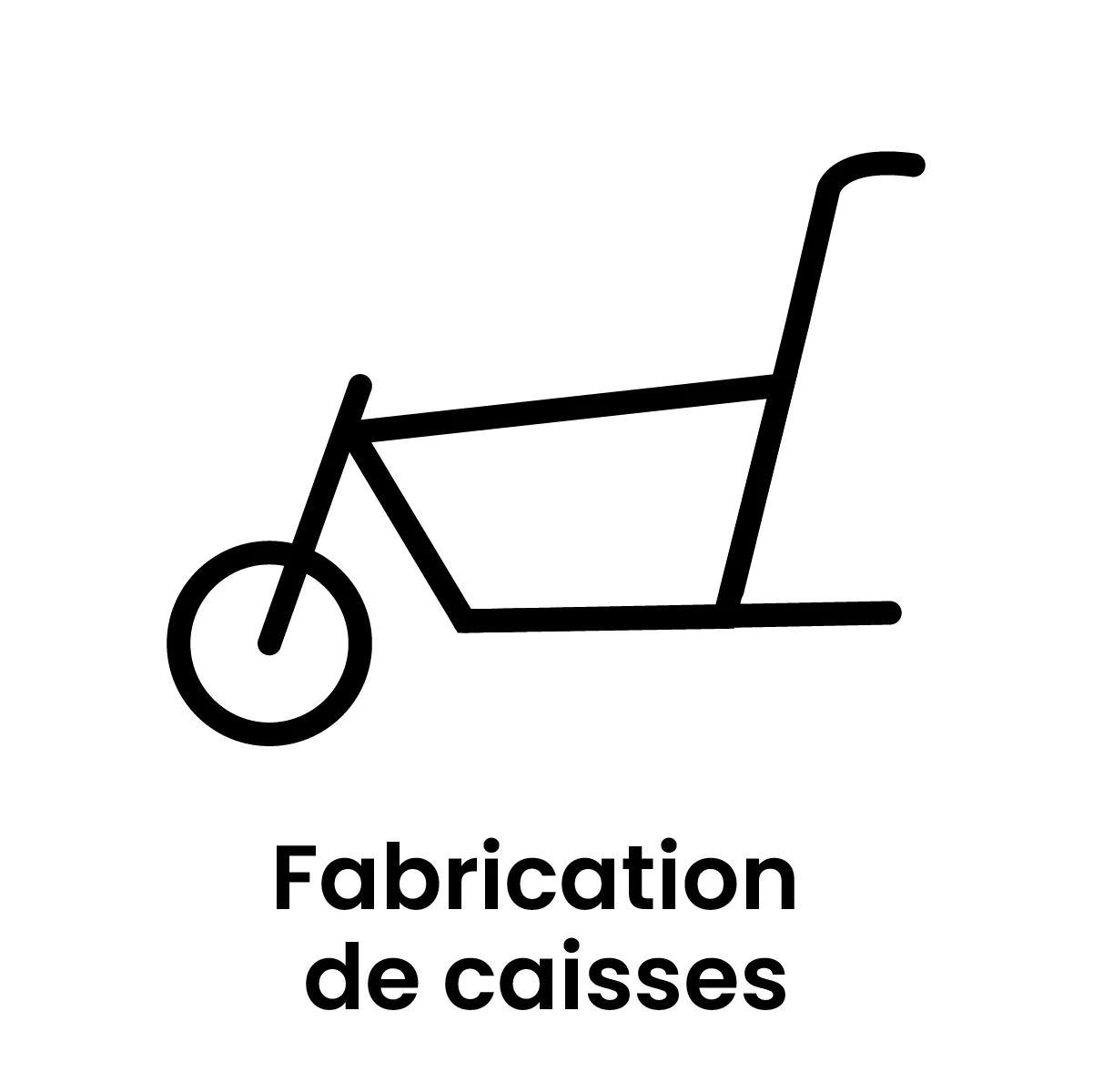 Pictogramme fabrication de caisses 