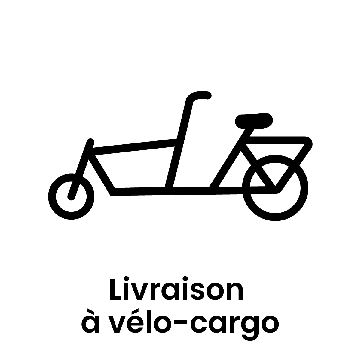 Pictogramme livraison à vélo-cargo