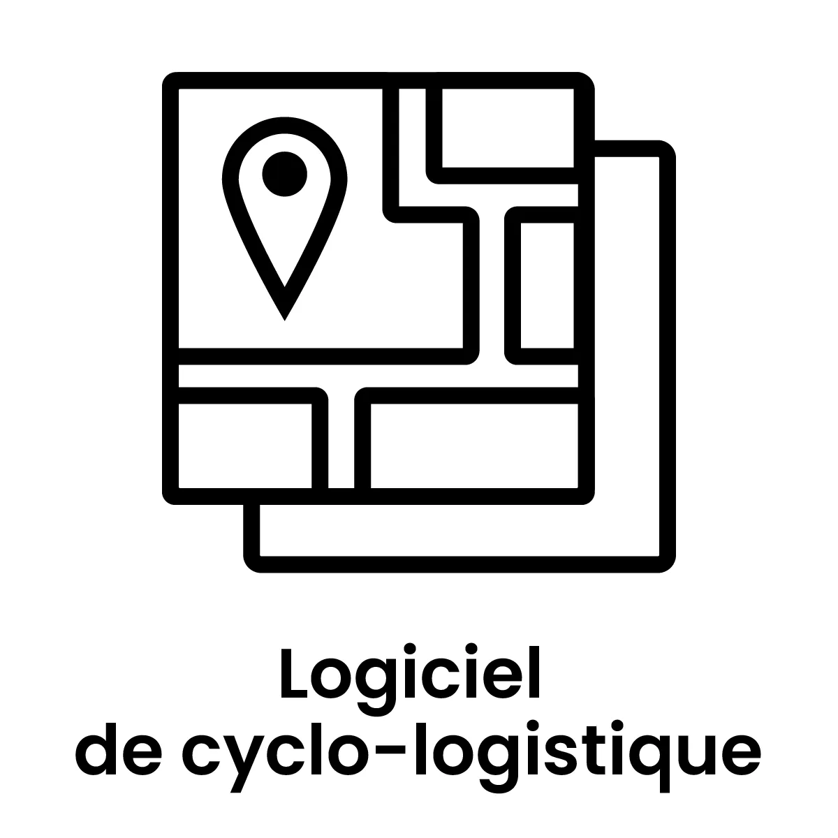 Pictogramme logiciel de cyclo-logistique 