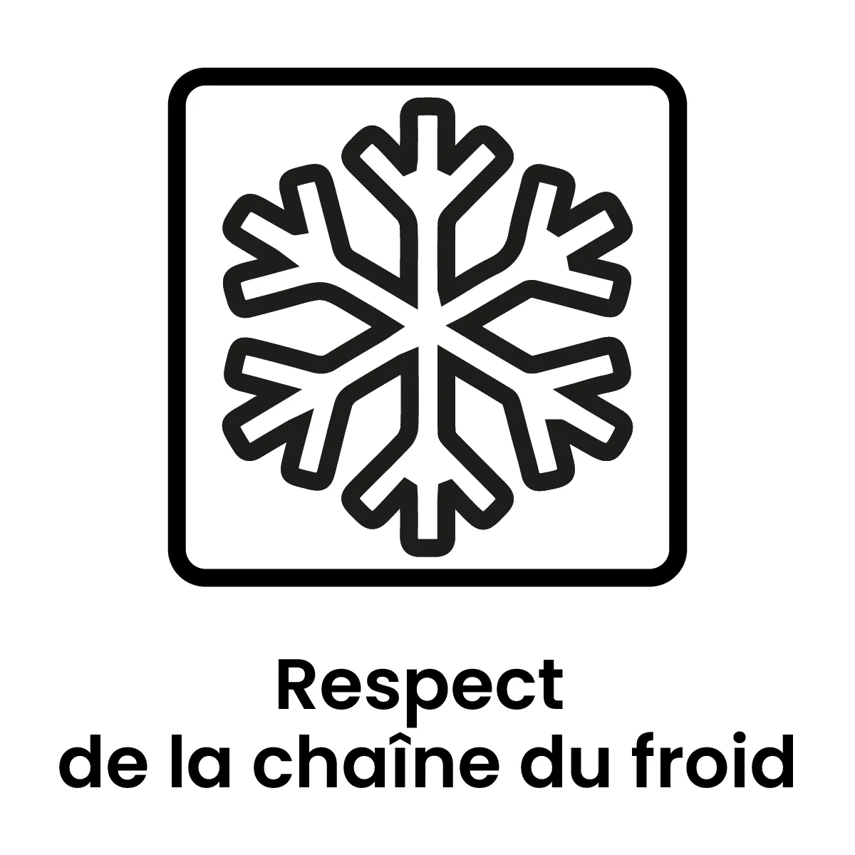 Pictogramme respect de la chaîne du froid 