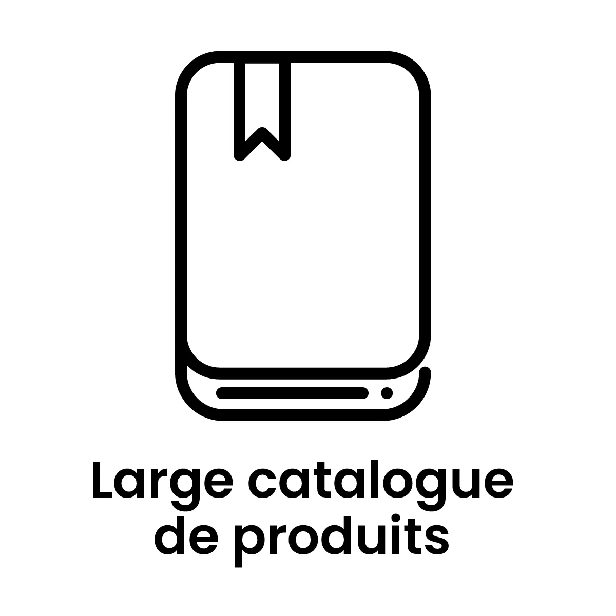 Pictogramme large catalogue de produits 