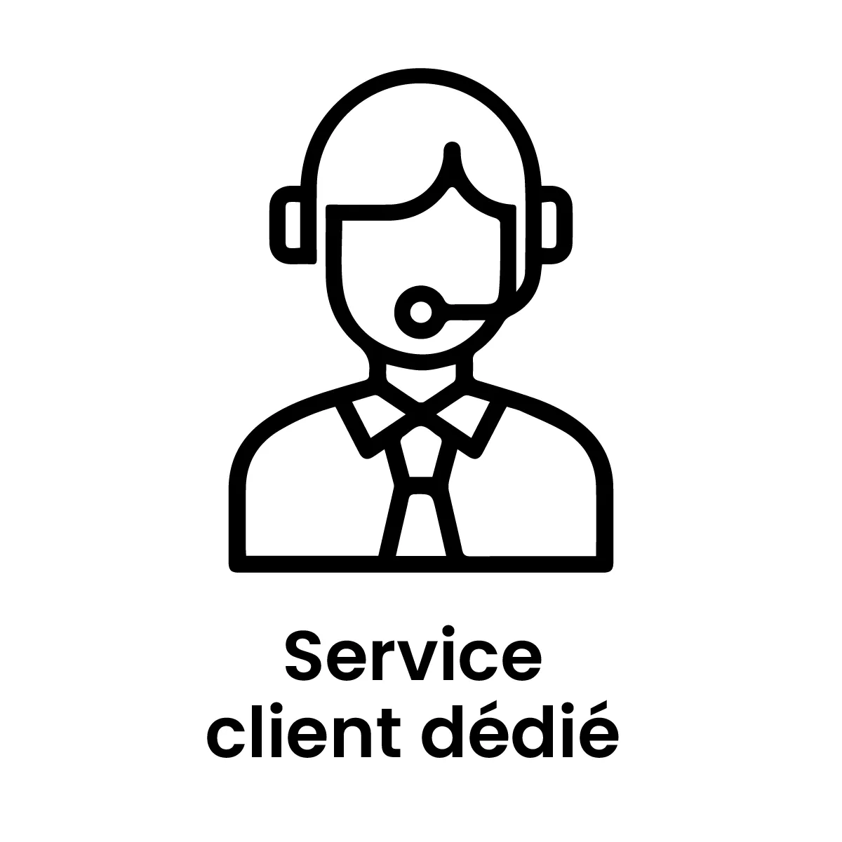 Pictogramme service client dédié 